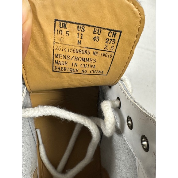 Kickers Kick Hi Mens White Leather Ankle Boots Size 11 US 10.5 UK 45 EU main image 16